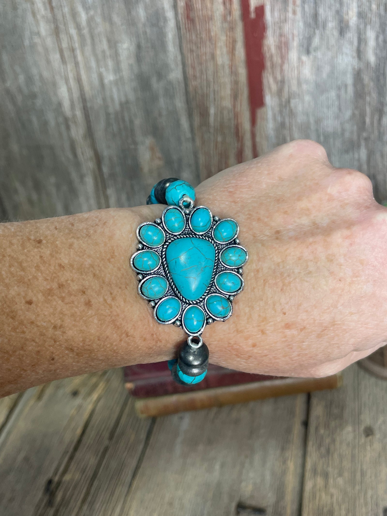 Turquoise Concho Bracelet