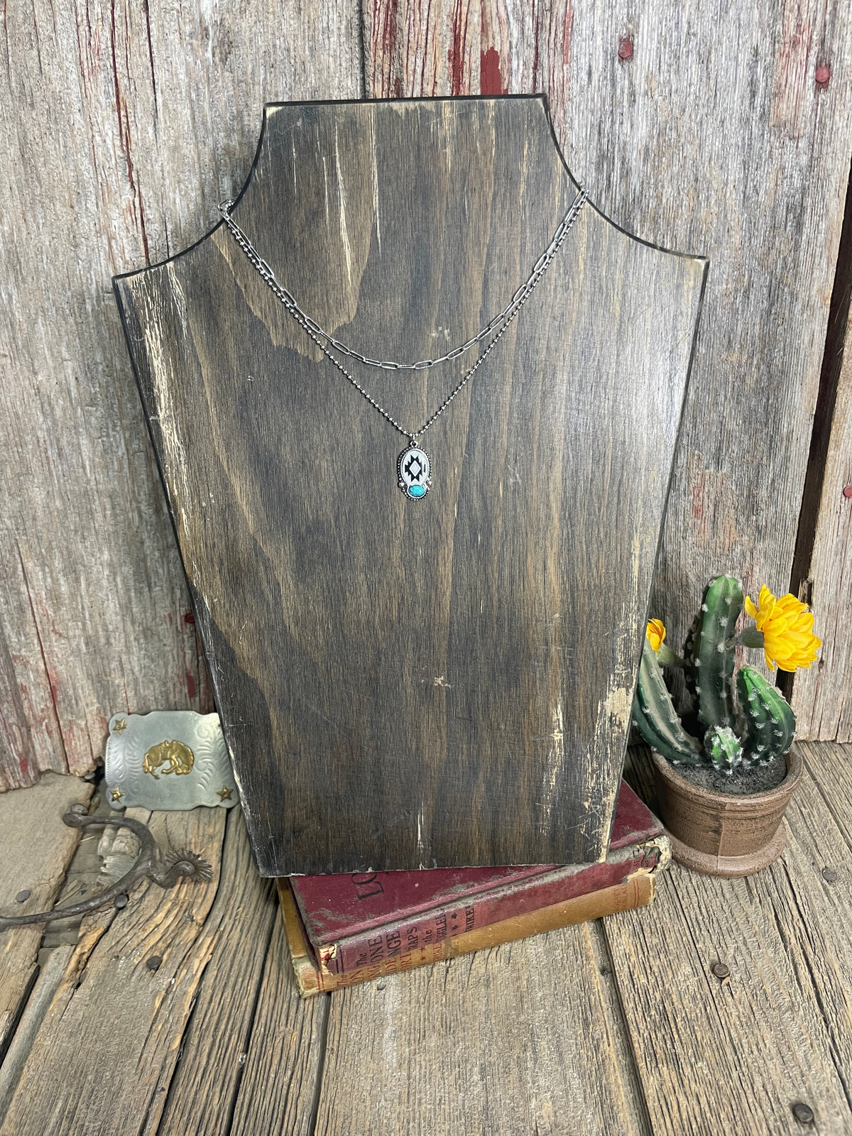 Turquoise &amp; Aztec Necklace