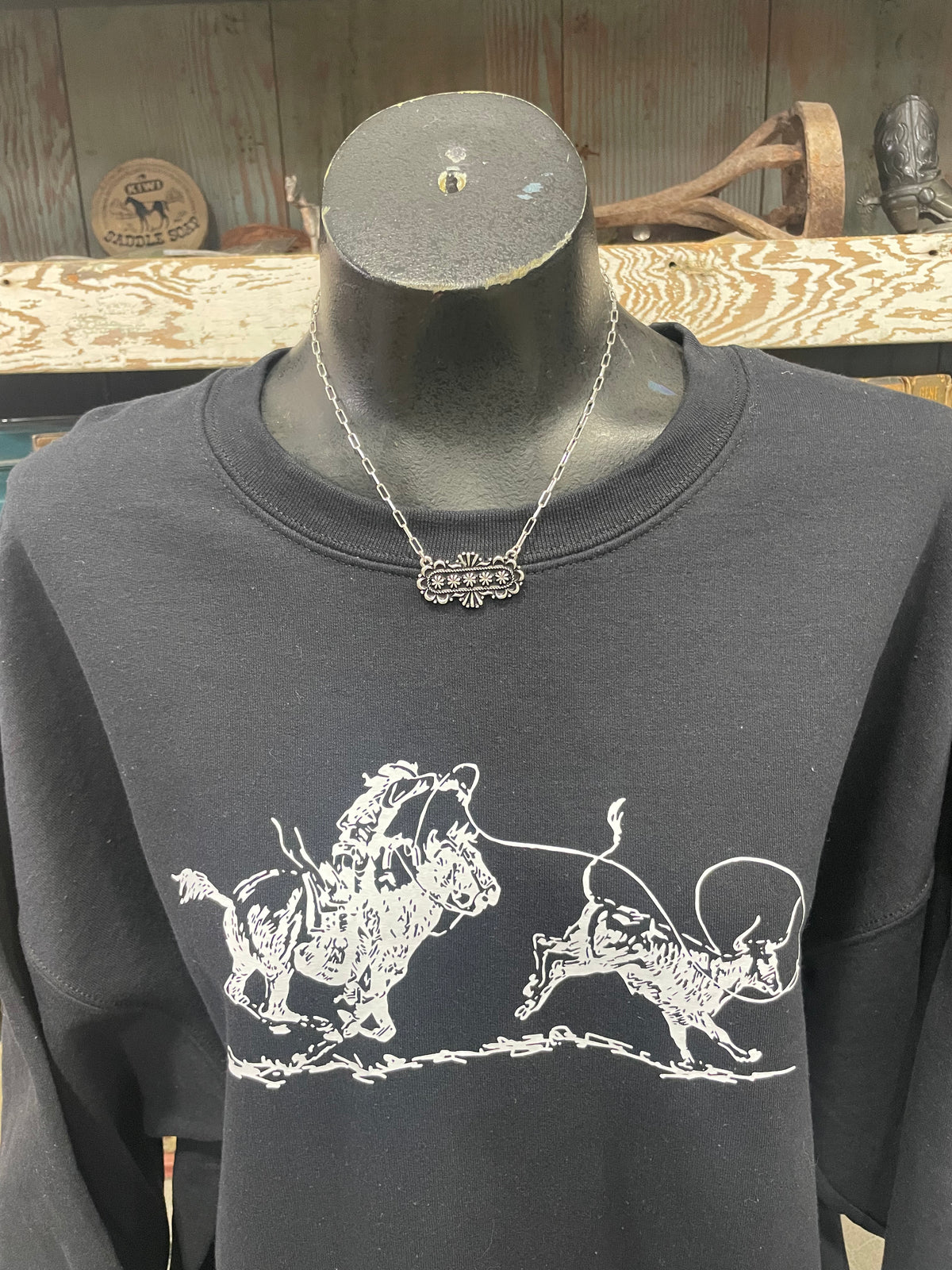 Silver Dot Concho Necklace