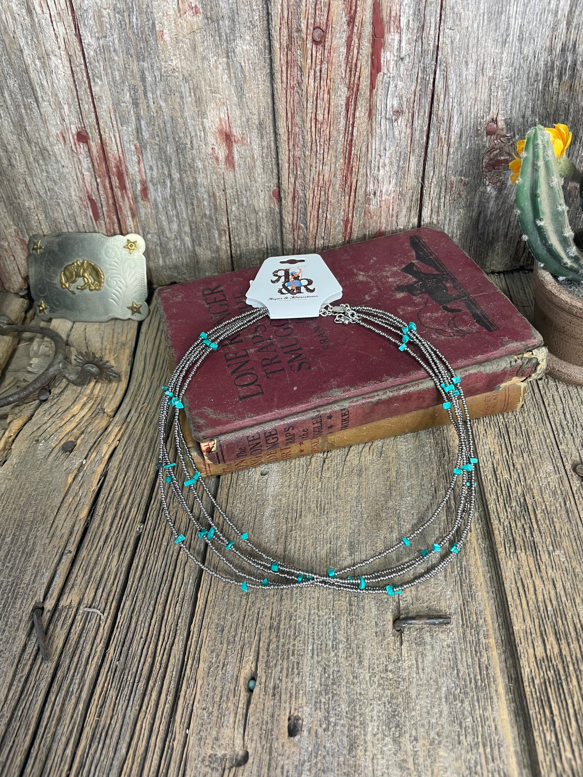 Turquoise &amp; Seed Bead Necklace