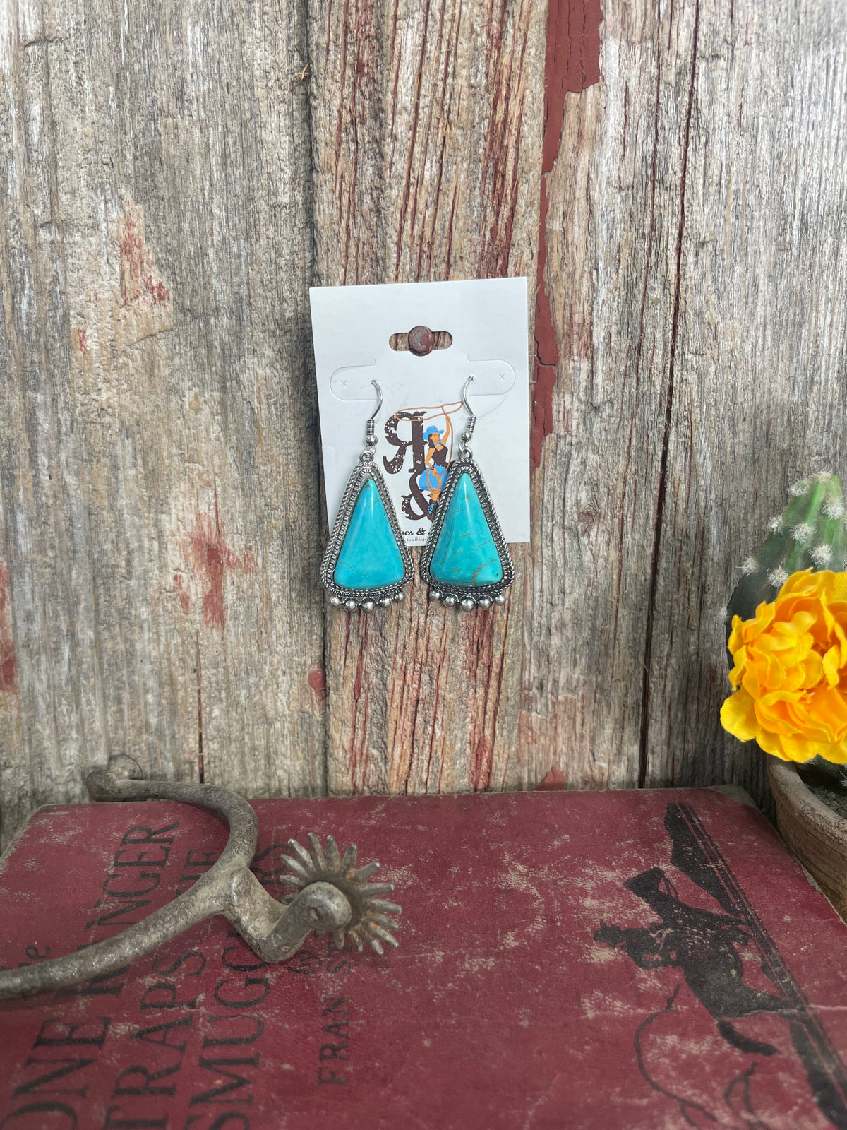Triangle Turquiose Earrings