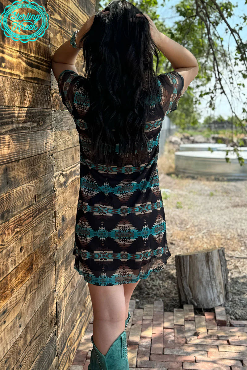 Spin You Around Aztec Dress