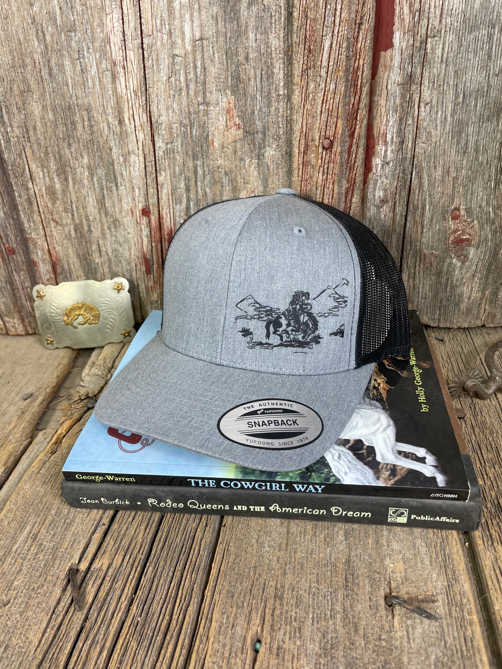 Bucking Bronc In The Mountains Cap