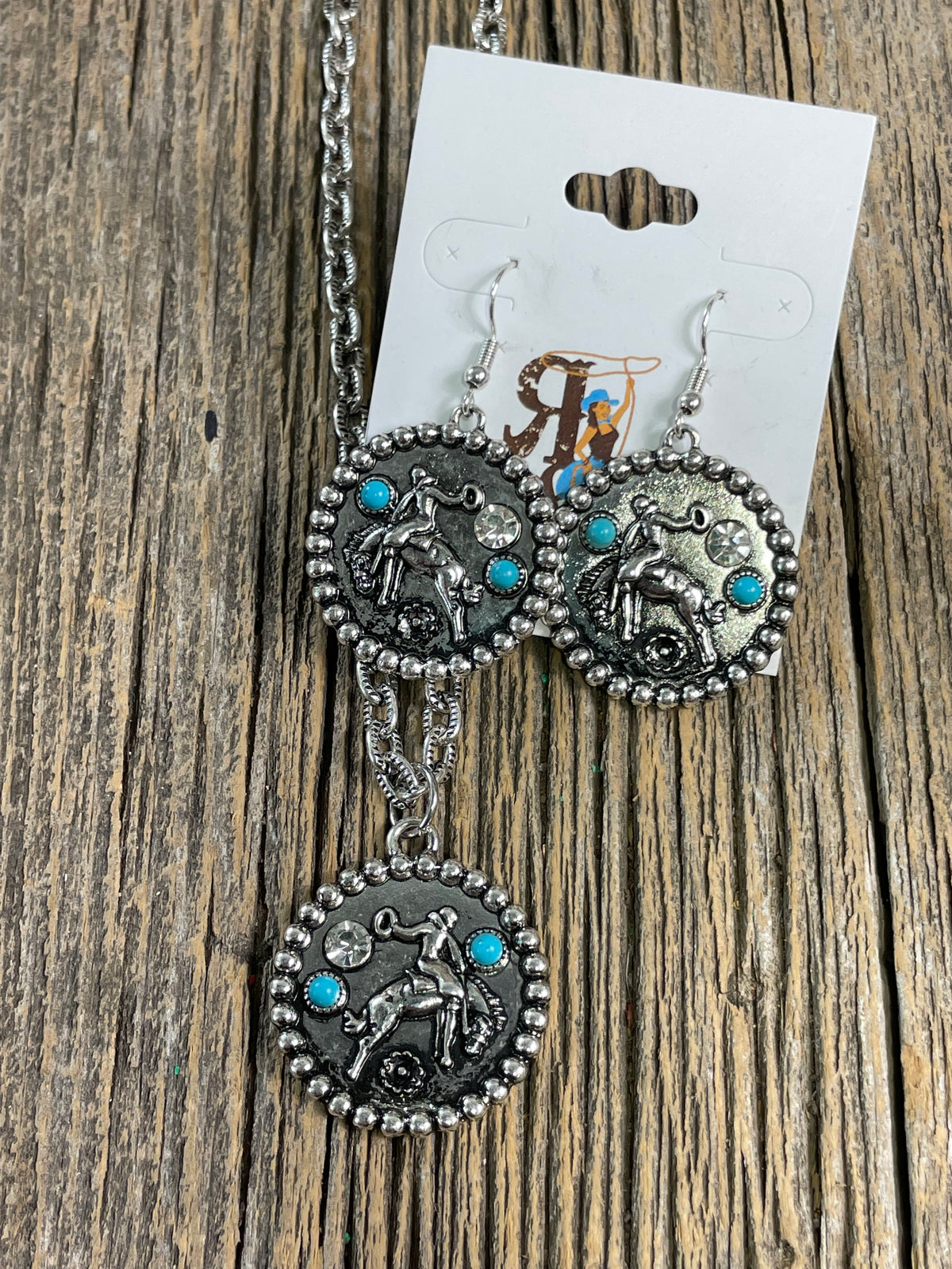 Bucking Bronc Circle Necklace