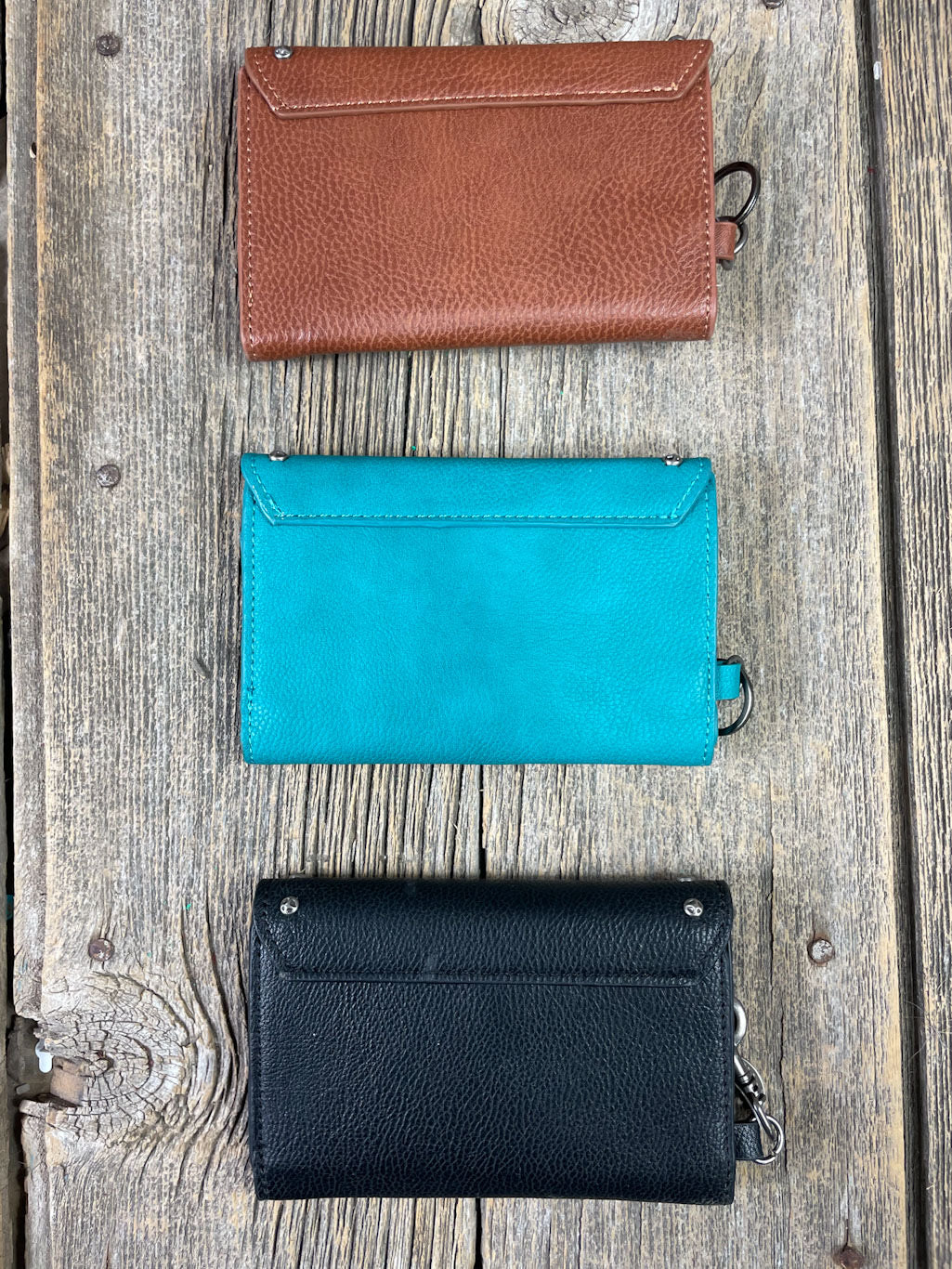 Wrangler Studded Tri Fold Key Chain Wallet