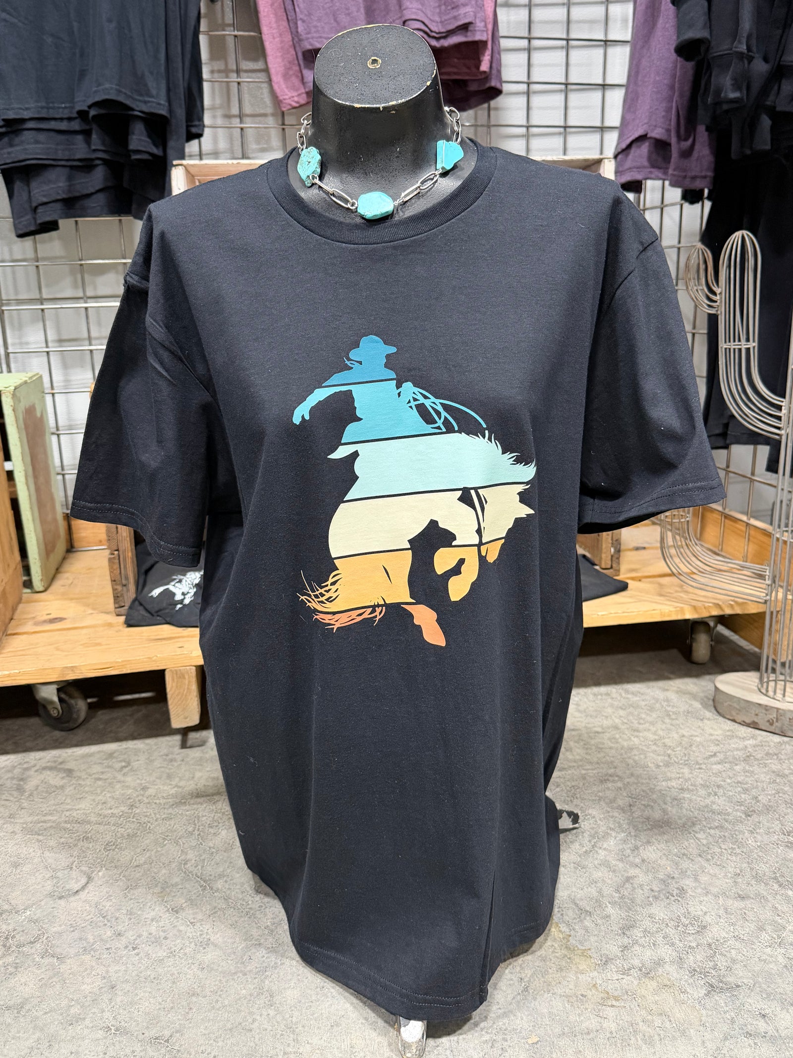 Bucking Bronc Sunset T-Shirt