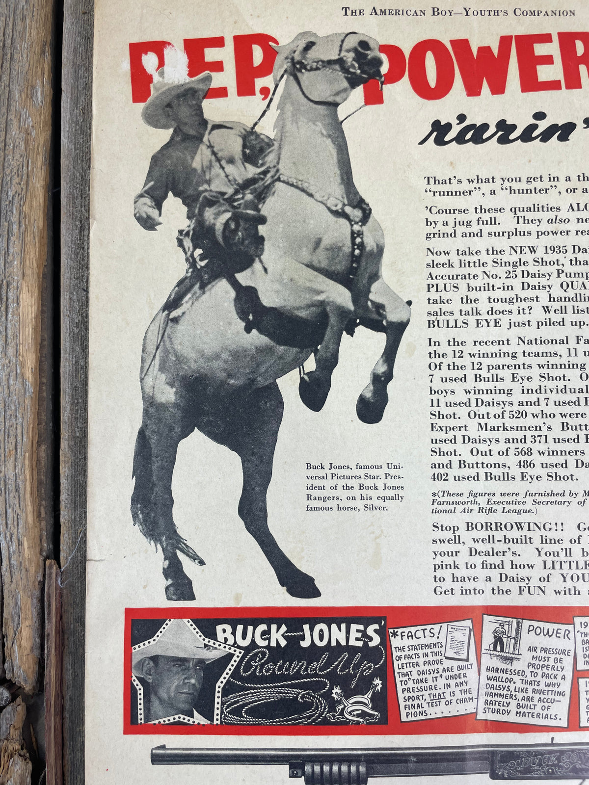 Buck Jones Daisy Air Rifle Ad