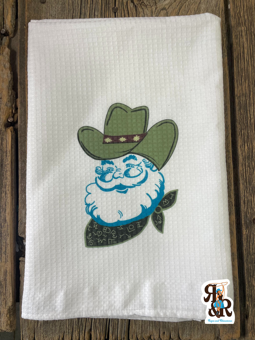 Punchy Cowboy Waffle Weave Towel