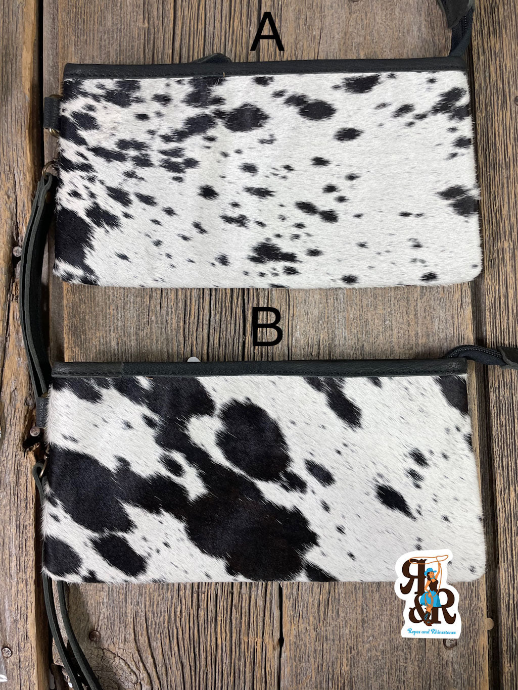 Cowhide Rectangle Wristlet