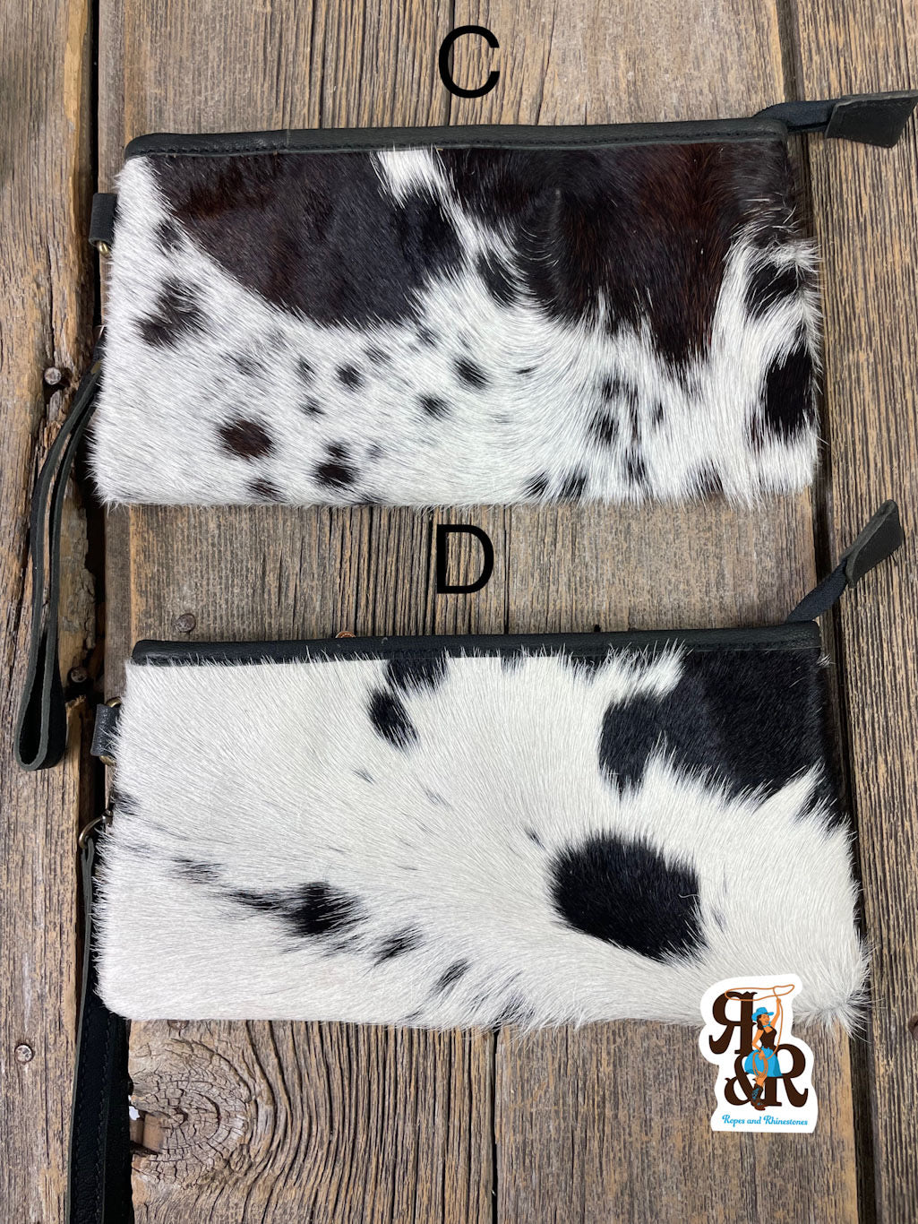Cowhide Rectangle Wristlet