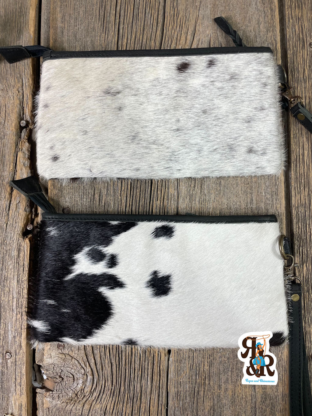 Cowhide Rectangle Wristlet