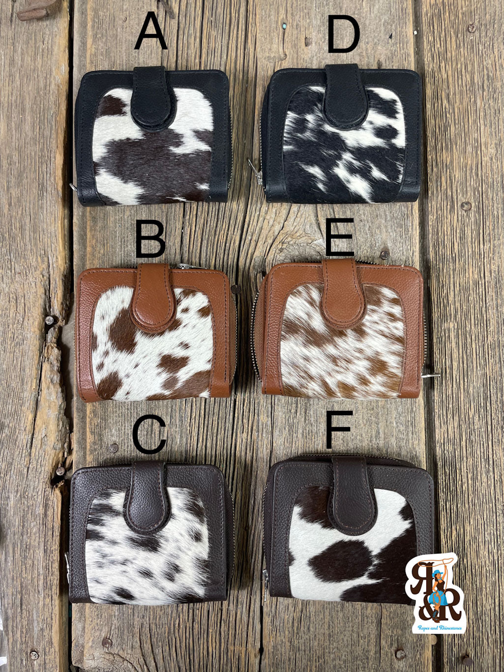 Cowhide Snap Over Wallet