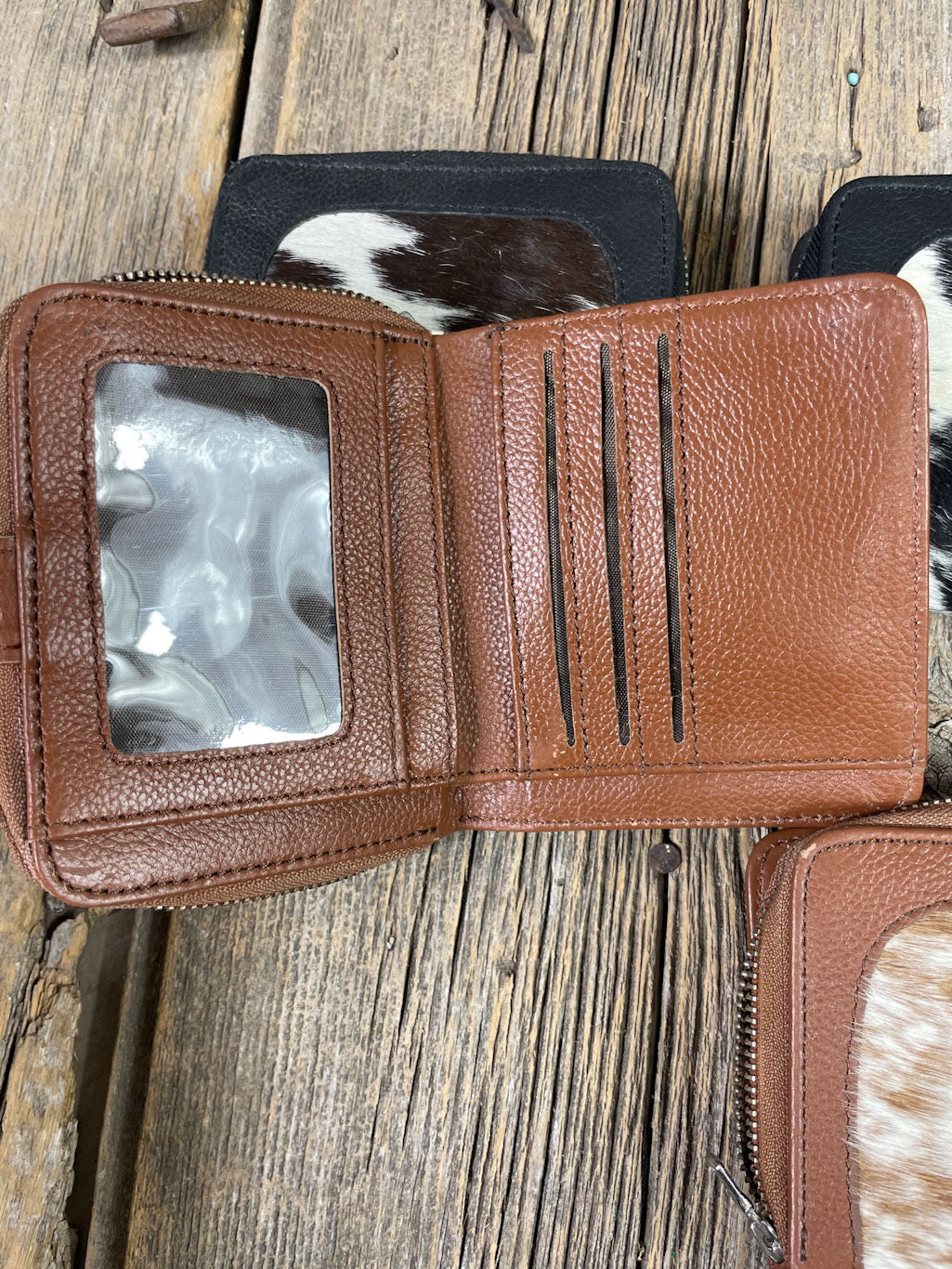Cowhide Snap Over Wallet