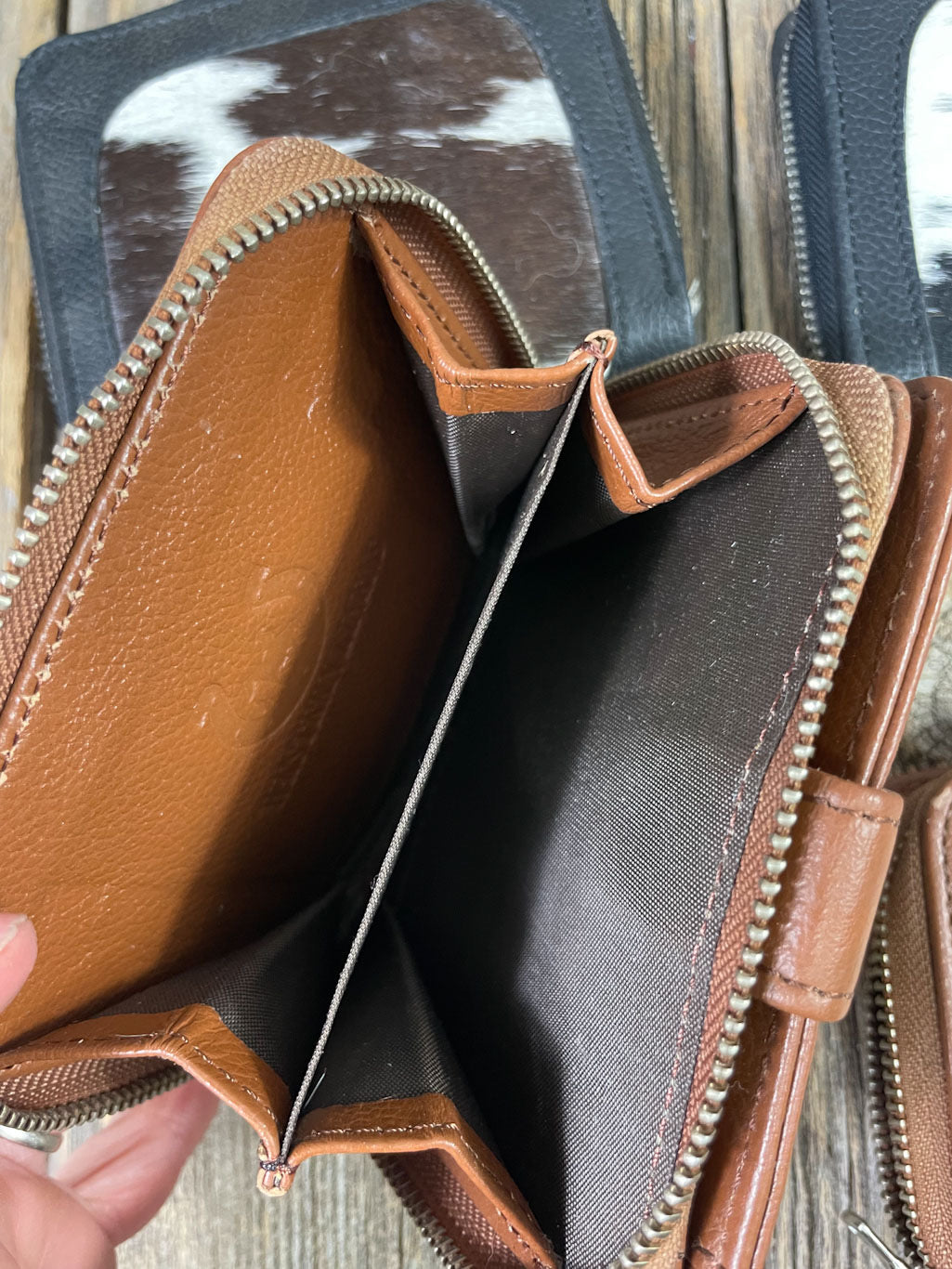 Cowhide Snap Over Wallet