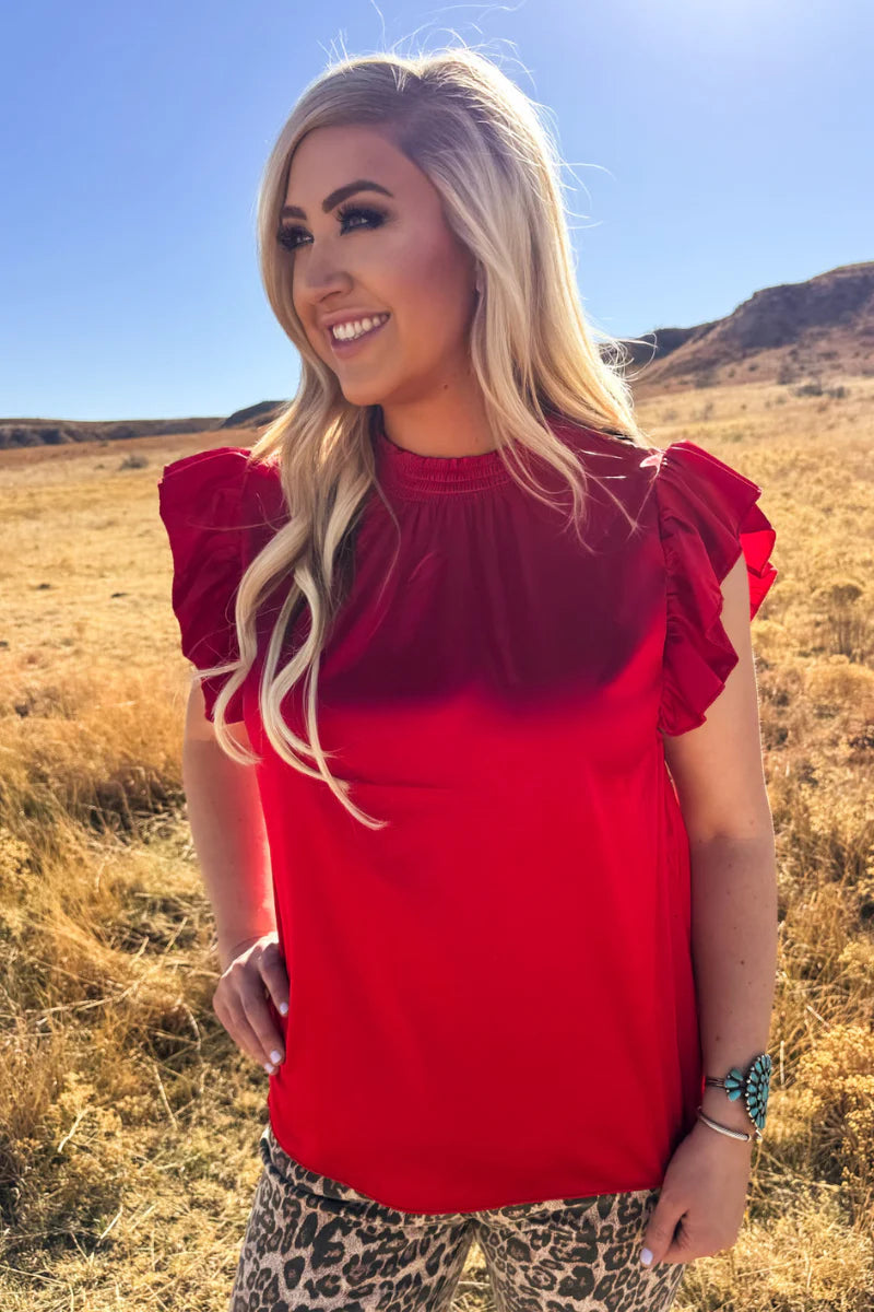 Baby Doll Top Red