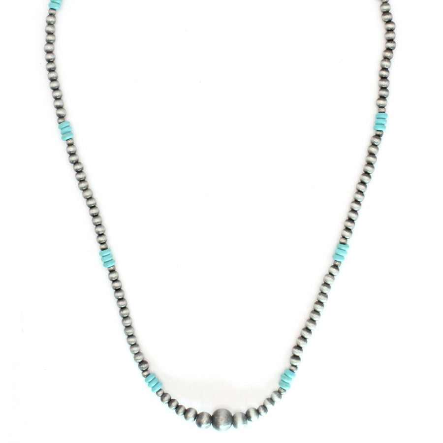 Western Pearl &amp; Turquoise Necklace