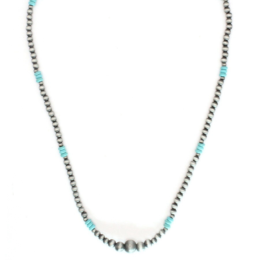 Western Pearl & Turquoise Necklace