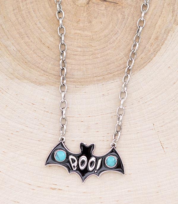 Bat Turquoise Stone Necklace