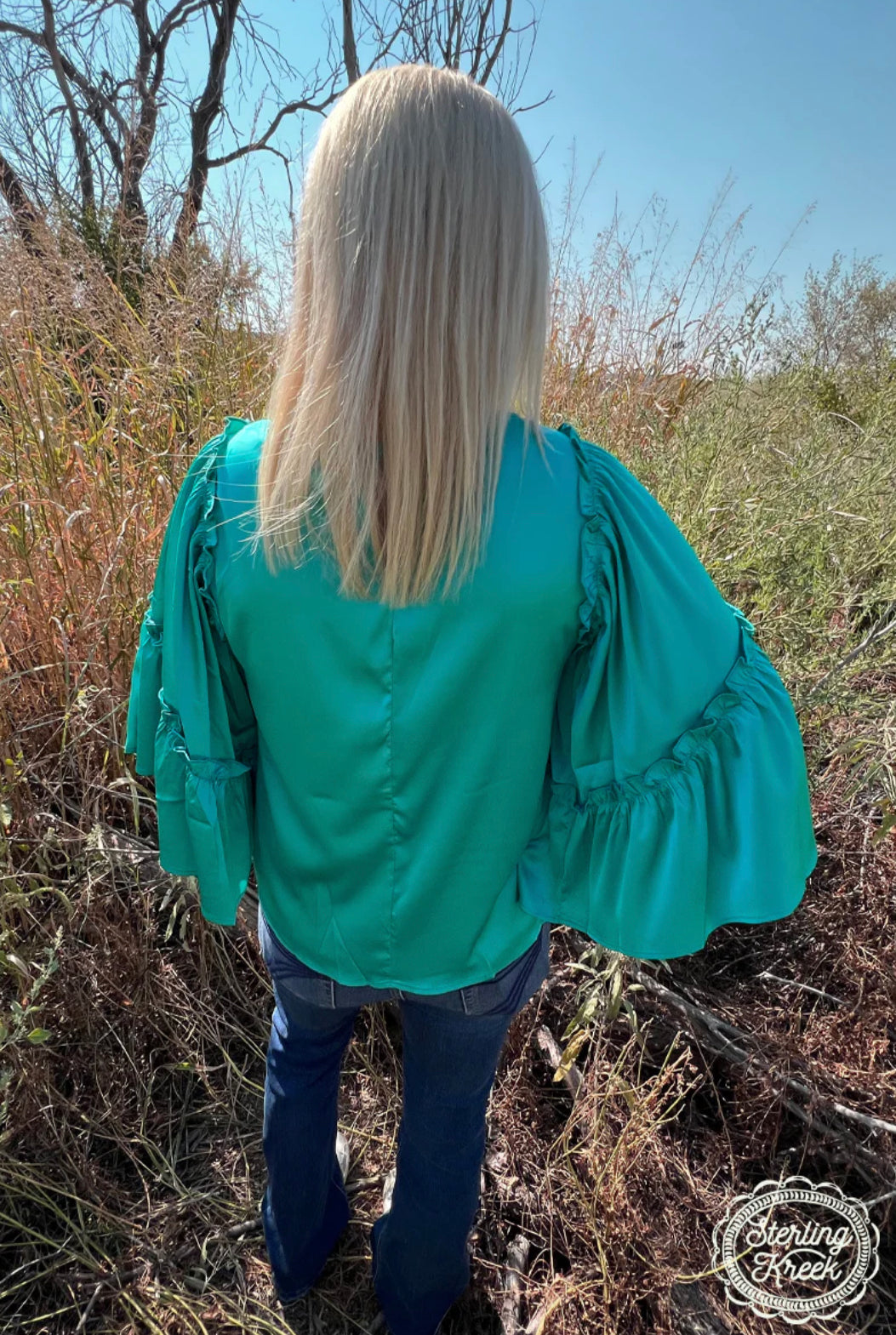 Into The Night Top Teal