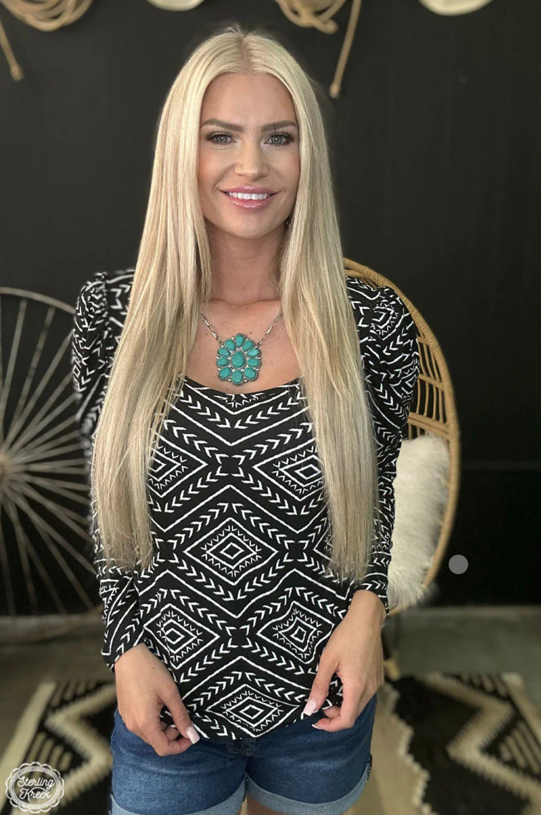 Bubble Aztec Babe Top