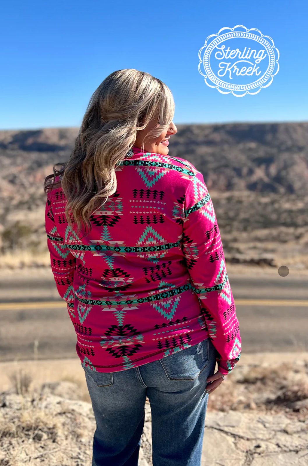 Blushin Babe Aztec Pullover
