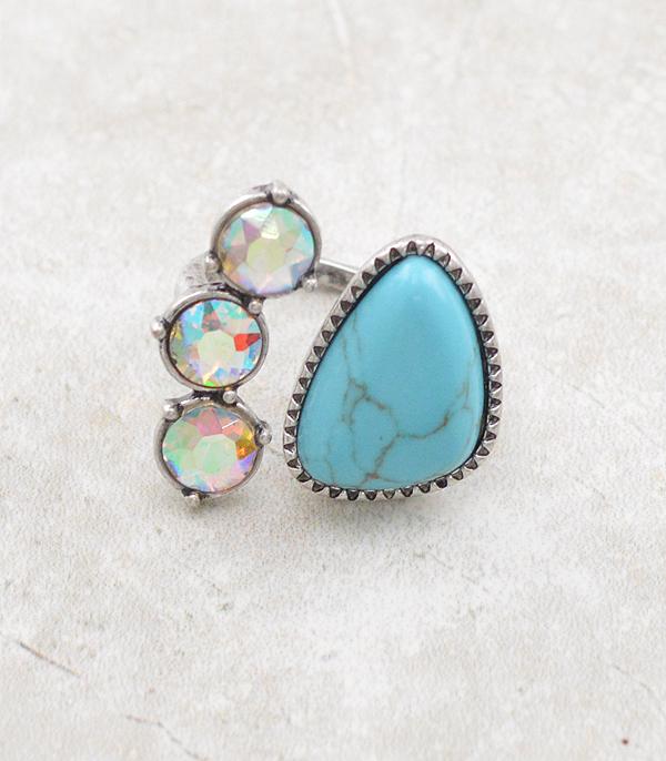 Glass & Turquoise Ring