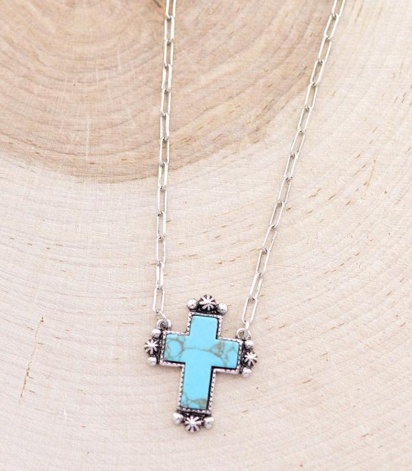 Turquoise Cross Necklace