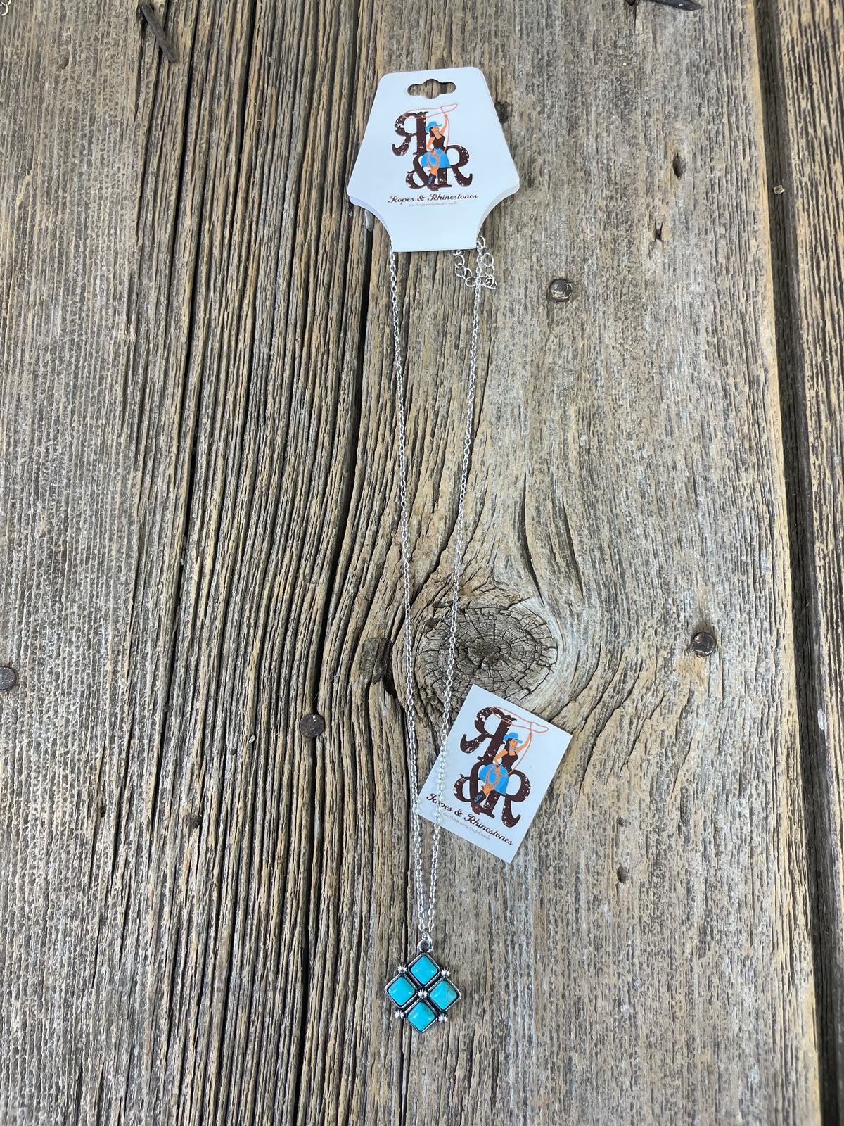 Mini Square Turquoise Necklace