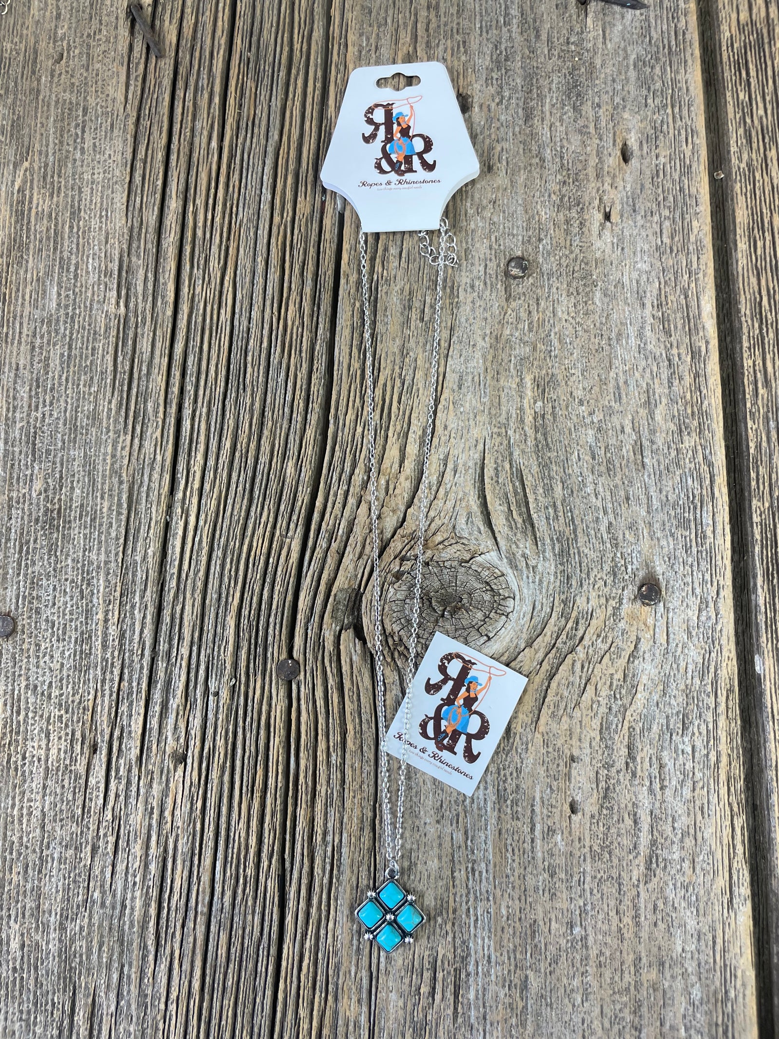 Mini Square Turquoise Necklace