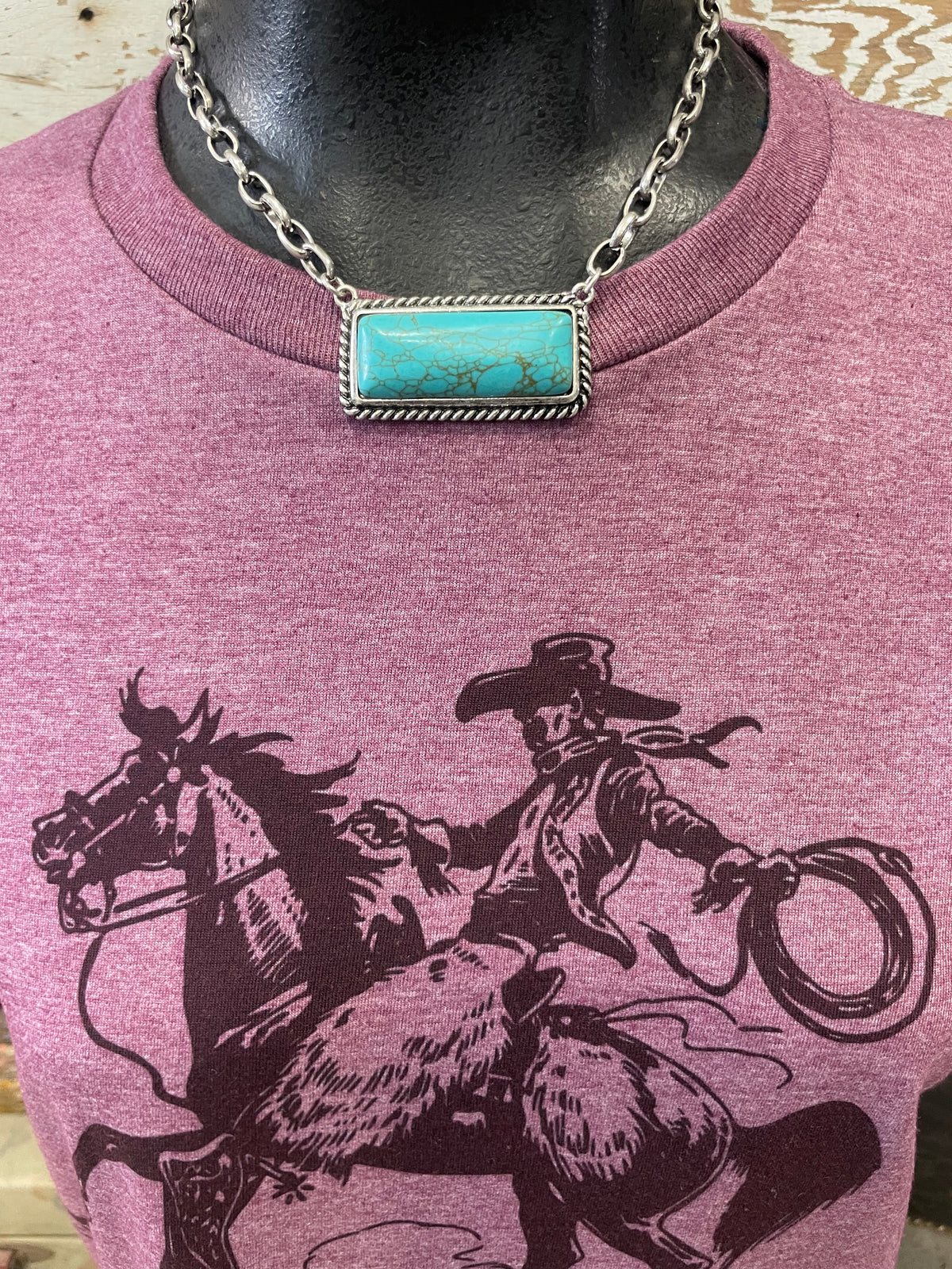 Turquoise Bar Chain Necklace