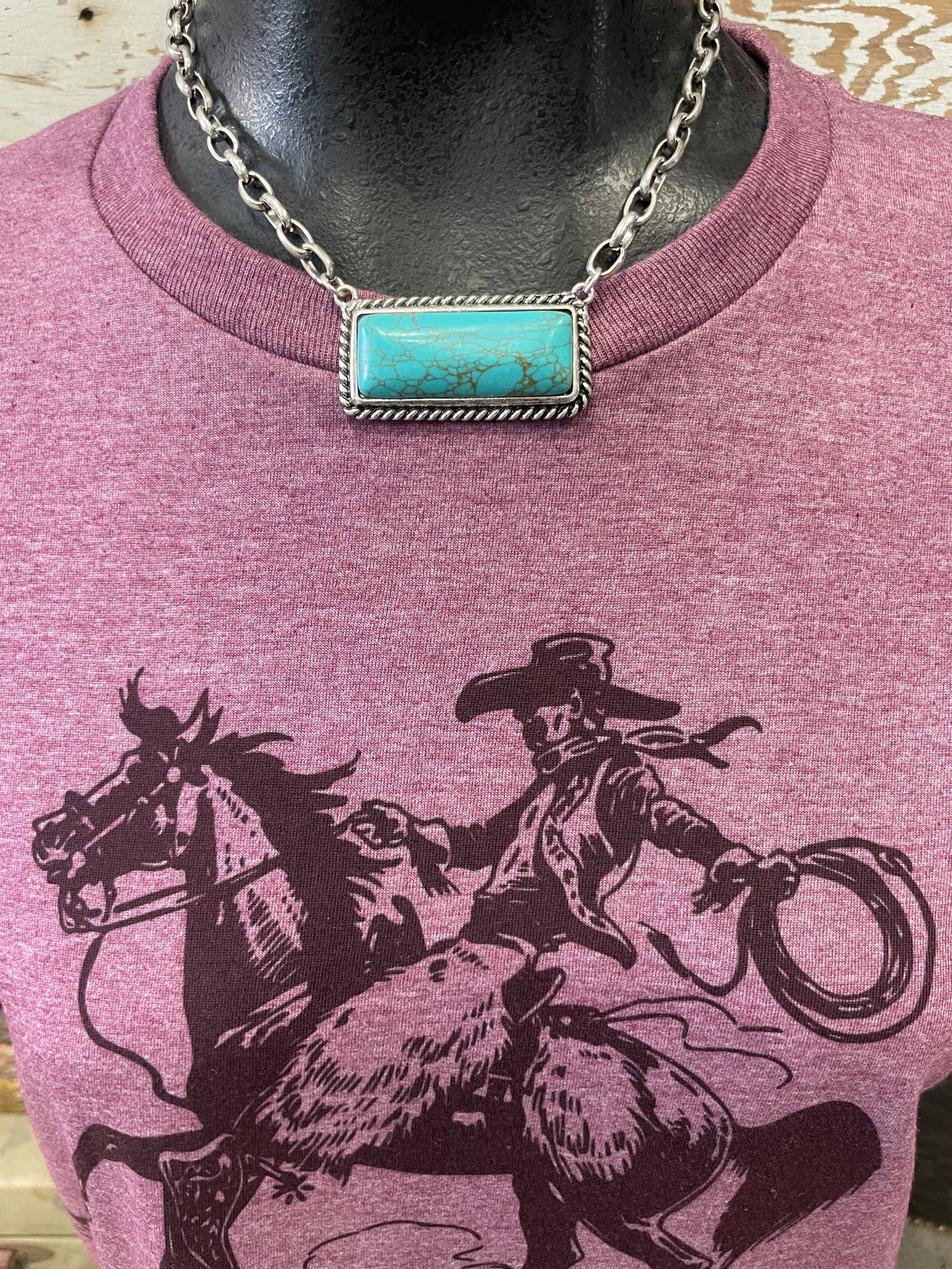 Turquoise Bar Chain Necklace