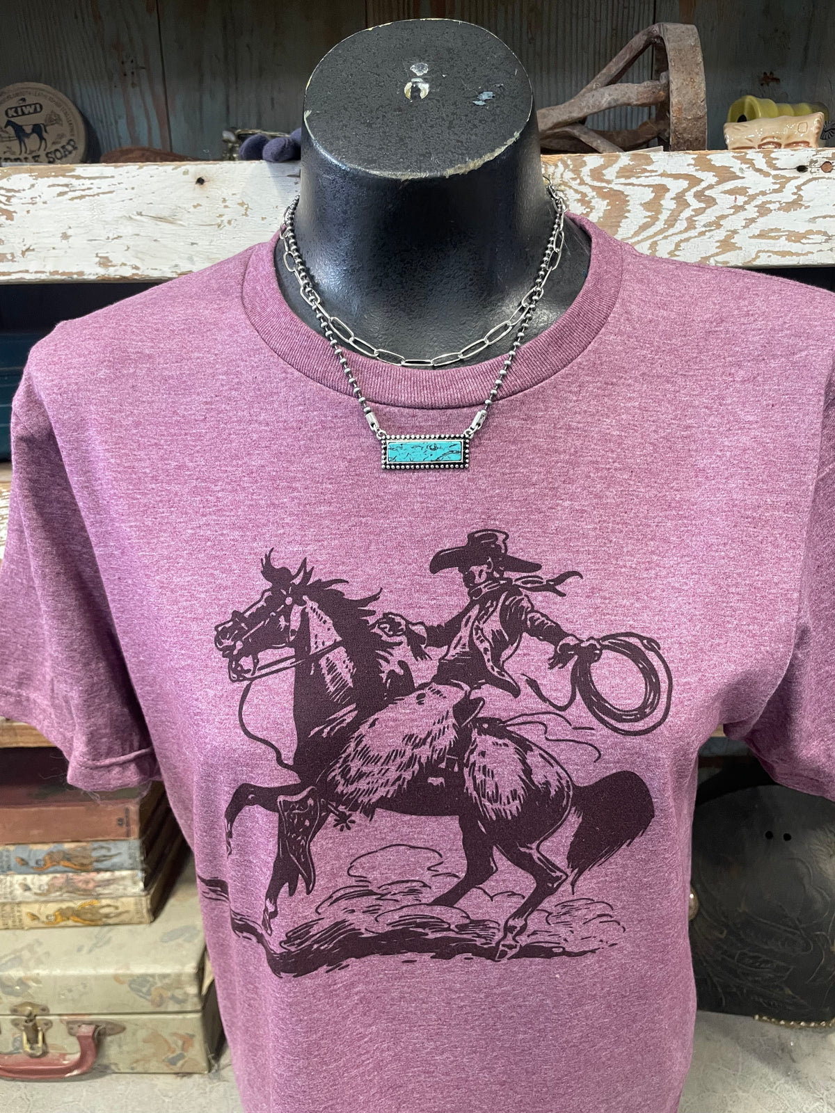 Double Chain Turquoise Bar Necklace