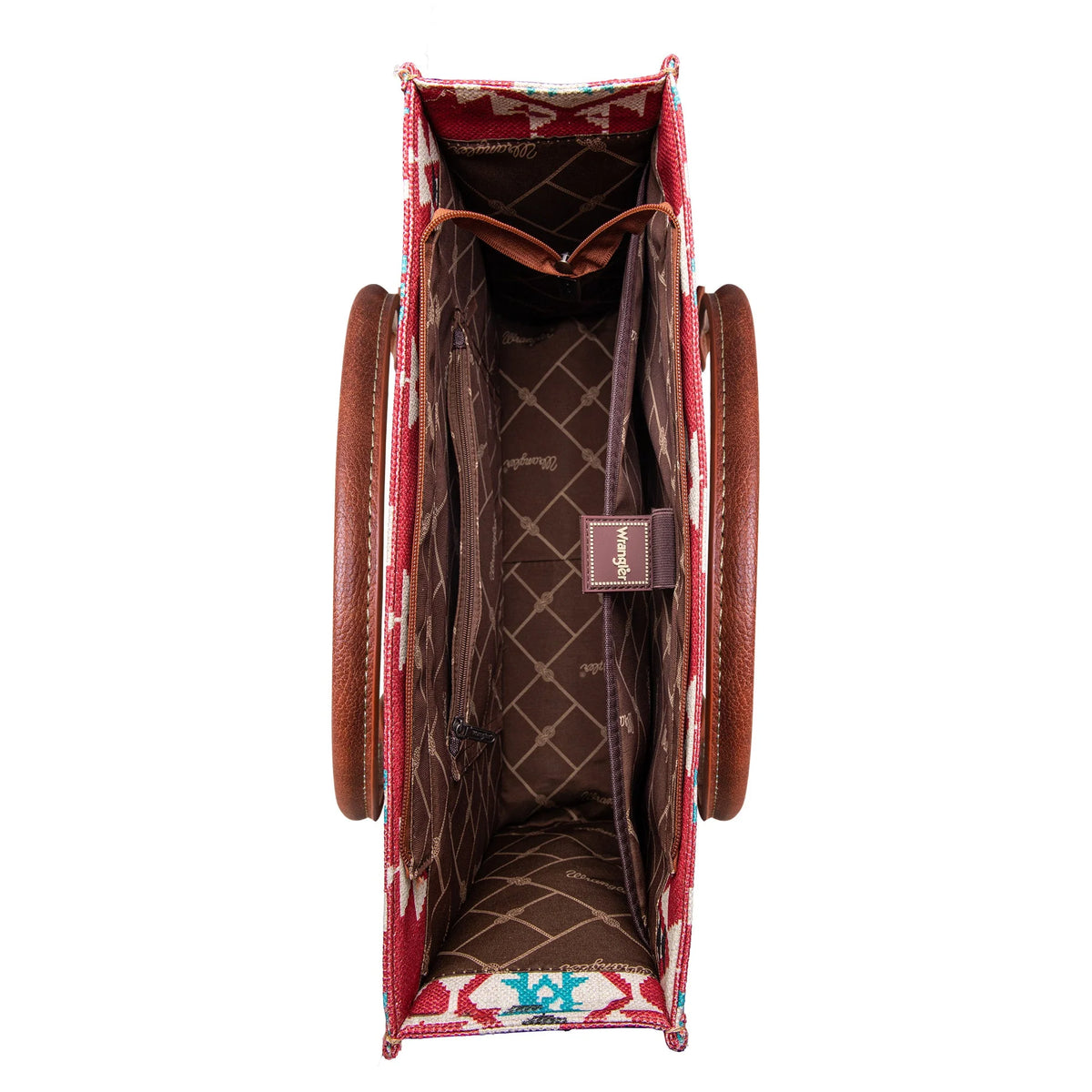 Red Southwest Print Canvas Tote