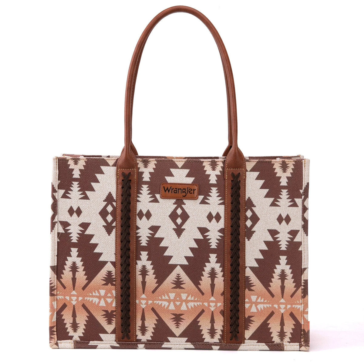 Tan Ombré Southwest Print Canvas Tote