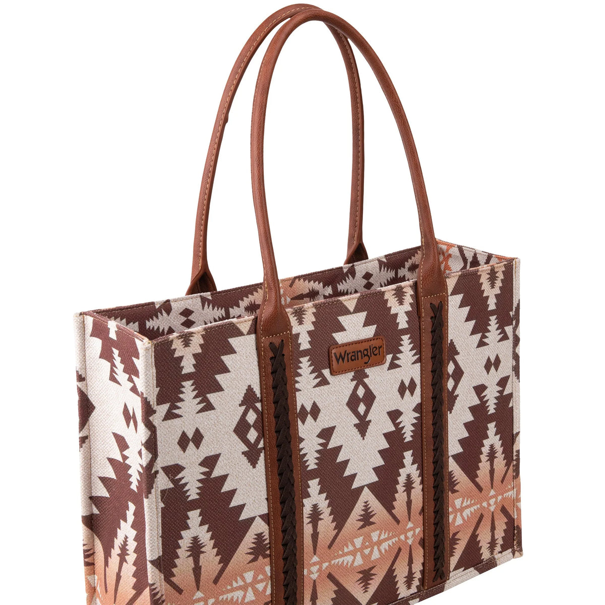 Tan Ombré Southwest Print Canvas Tote