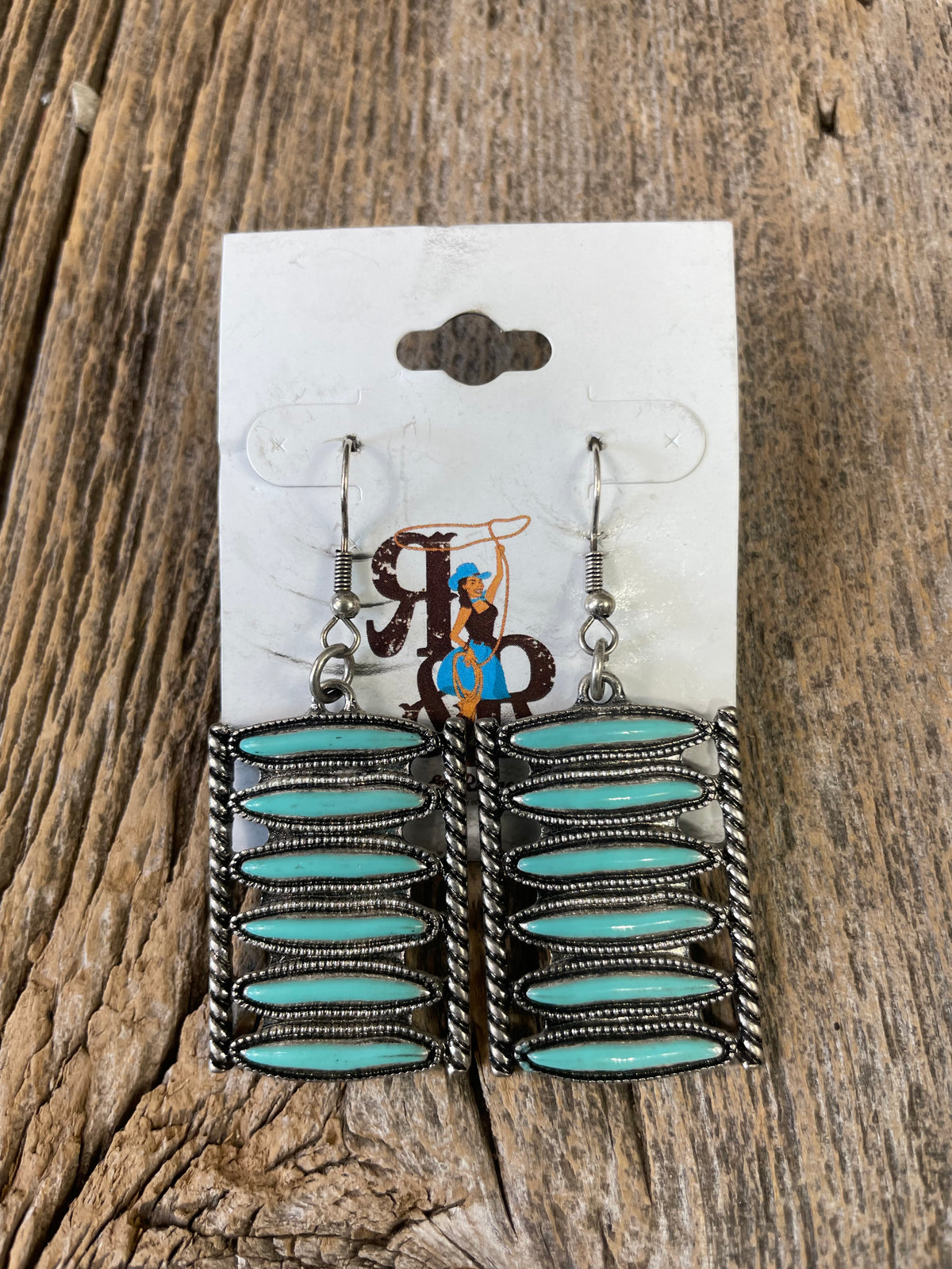 Turquoise Ladder Earrings