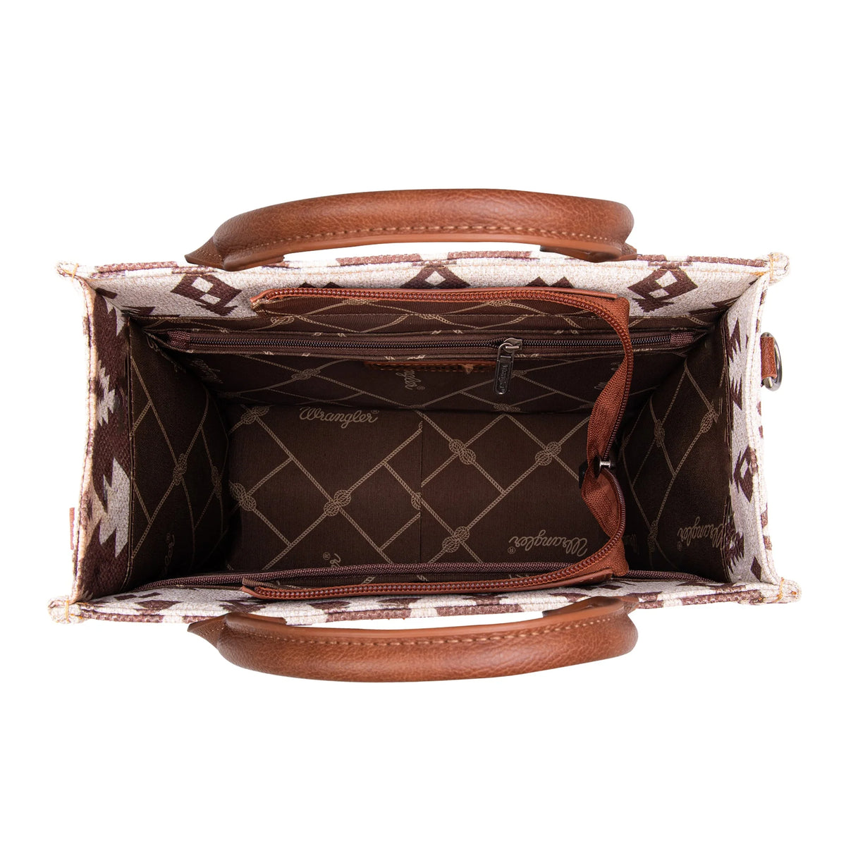 Tan Ombré Southwest Print Canvas Mini Tote