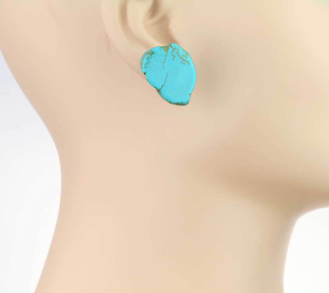 Turquoise Slab Earrings