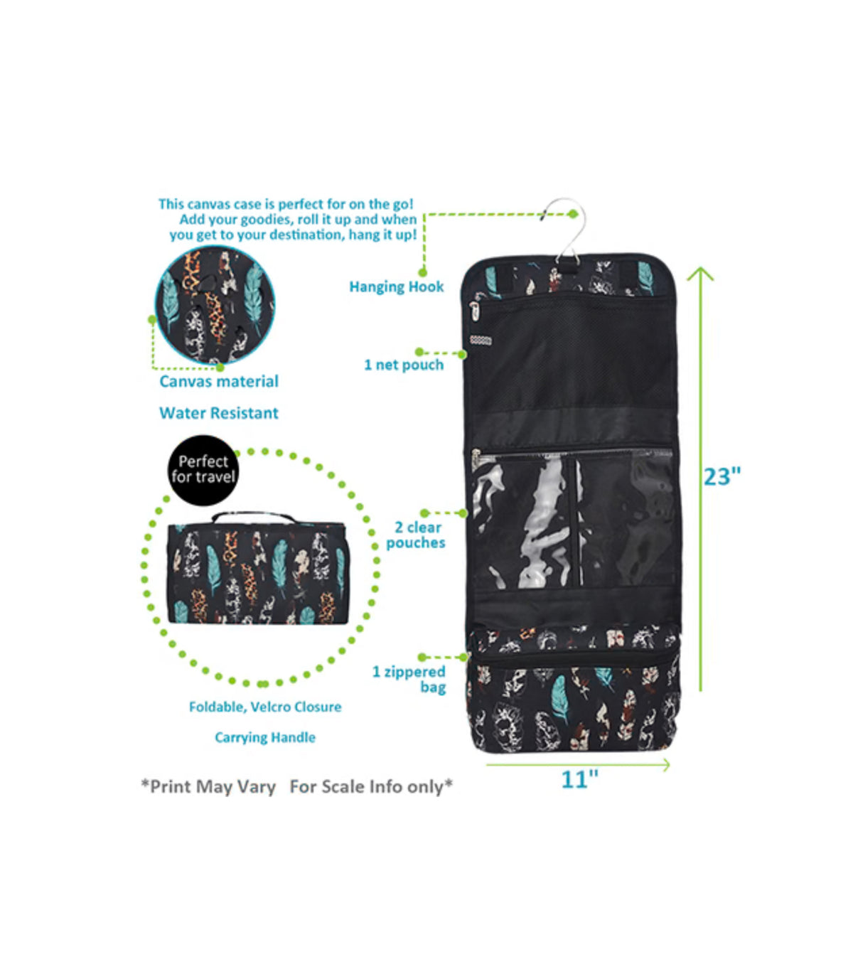 Wild Feather Toiletry Bag