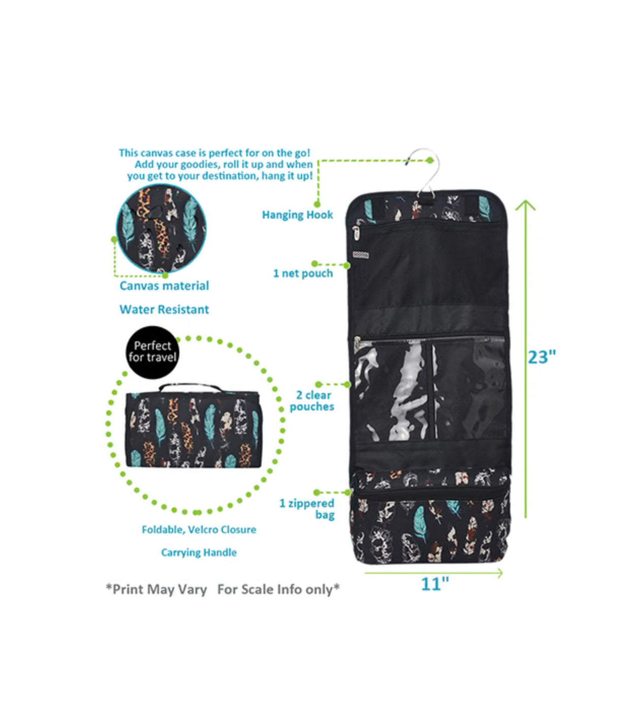 Wild Feather Toiletry Bag