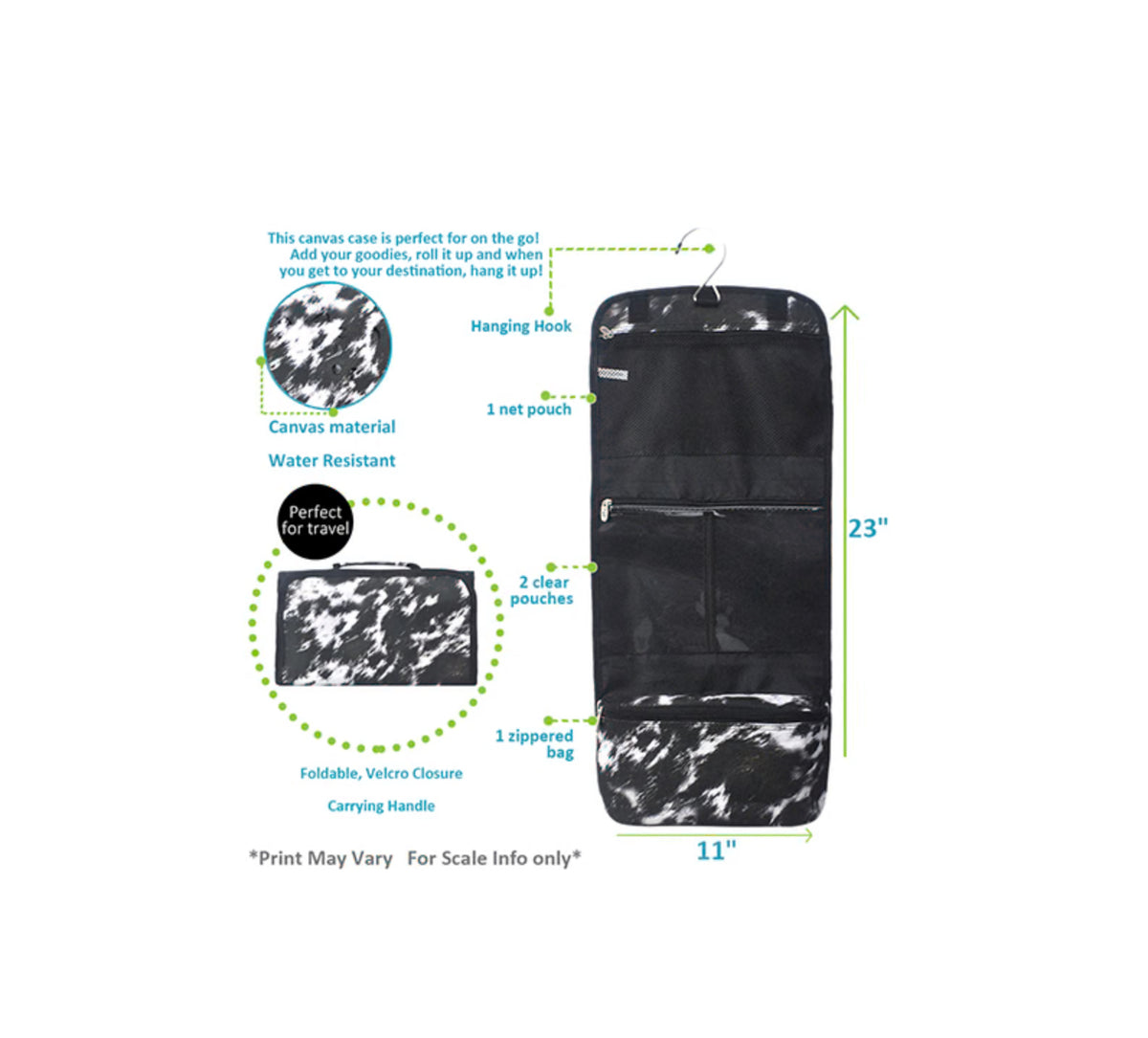 Cow Couture Toiletry Bag