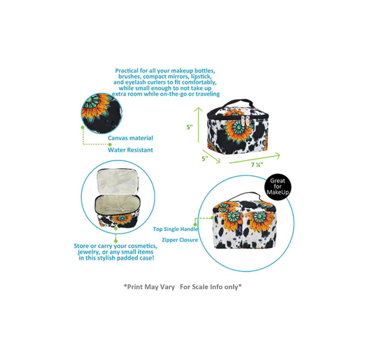 Sunflower Farm Cosmetic Case