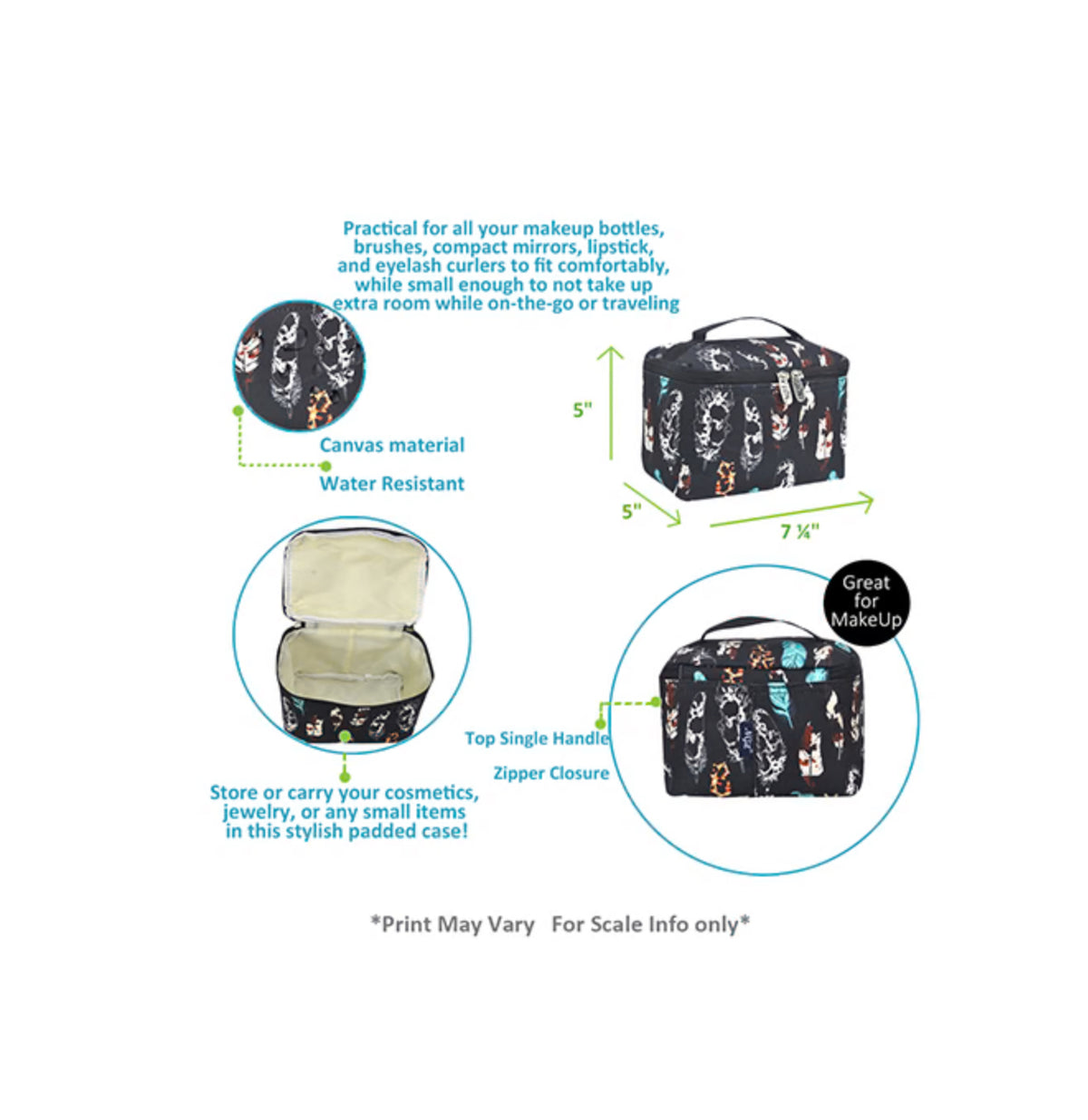 Wild Feather Cosmetic Case