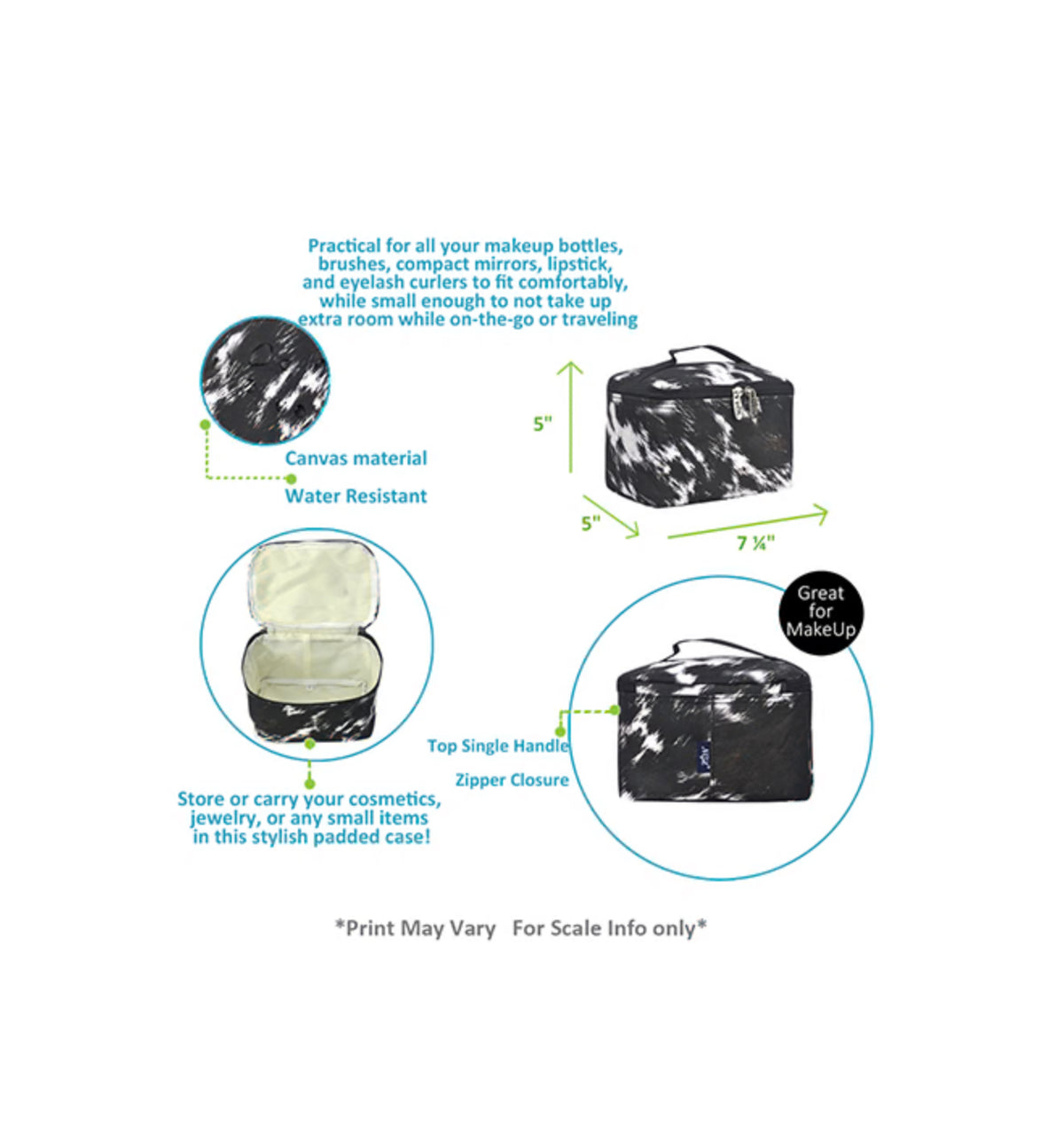 Cow Couture Cosmetic Case