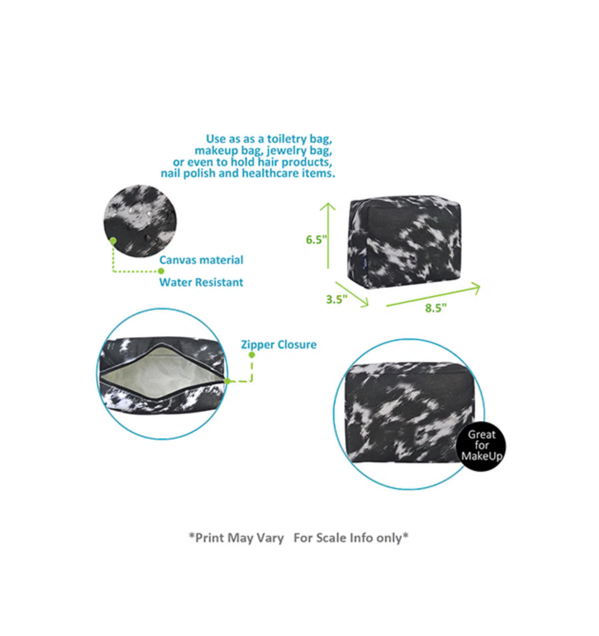 Cow Couture Travel Pouch