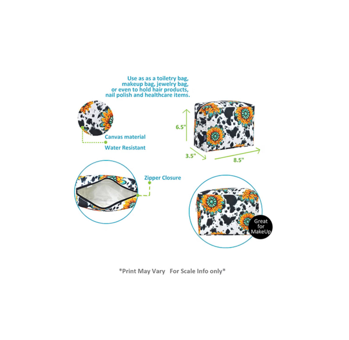 Sun Flower Farm Travel Pouch