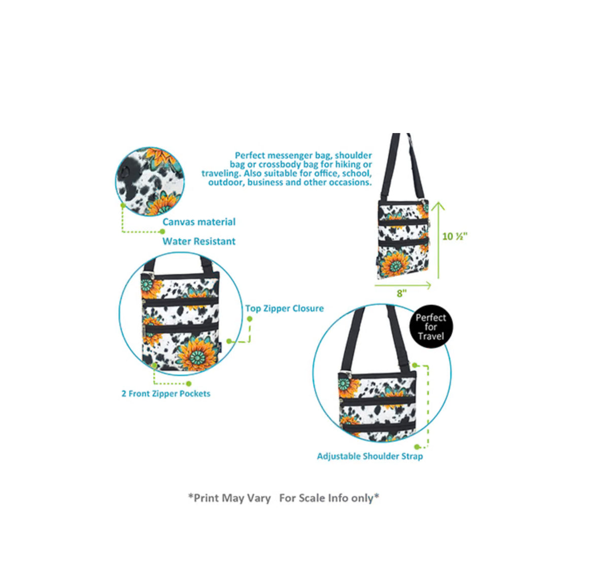 Sunflower Farm Messenger Hipster Bag