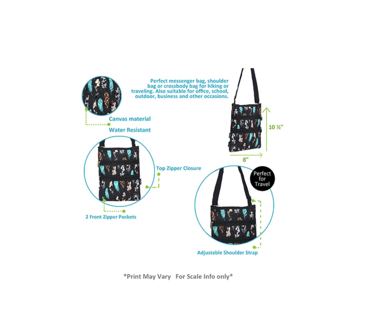 Wild Feather Messenger Hipster Bag