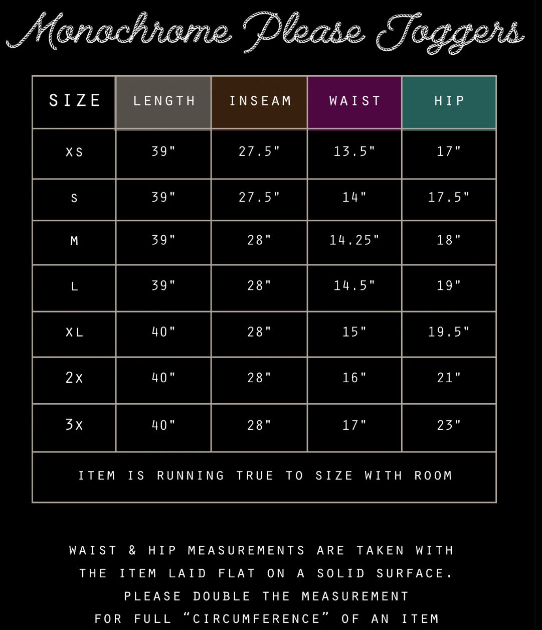 Monochrome Please Joggers