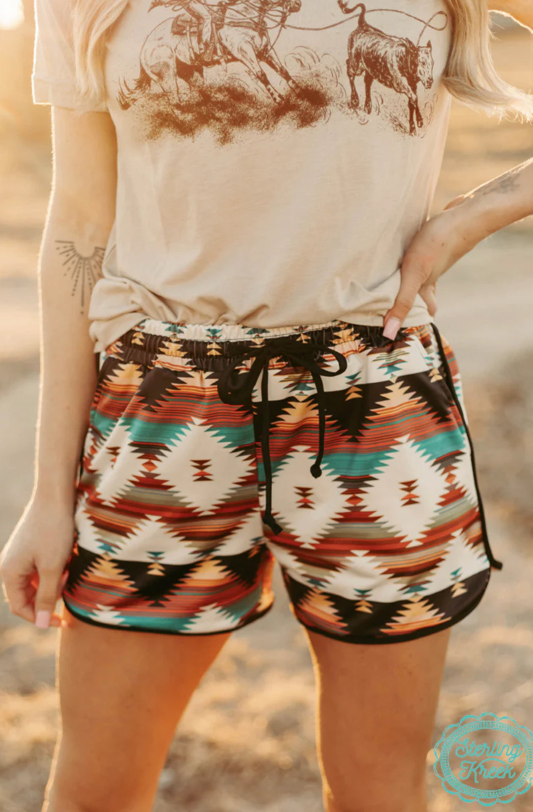 Southern Roots Aztec Shorts
